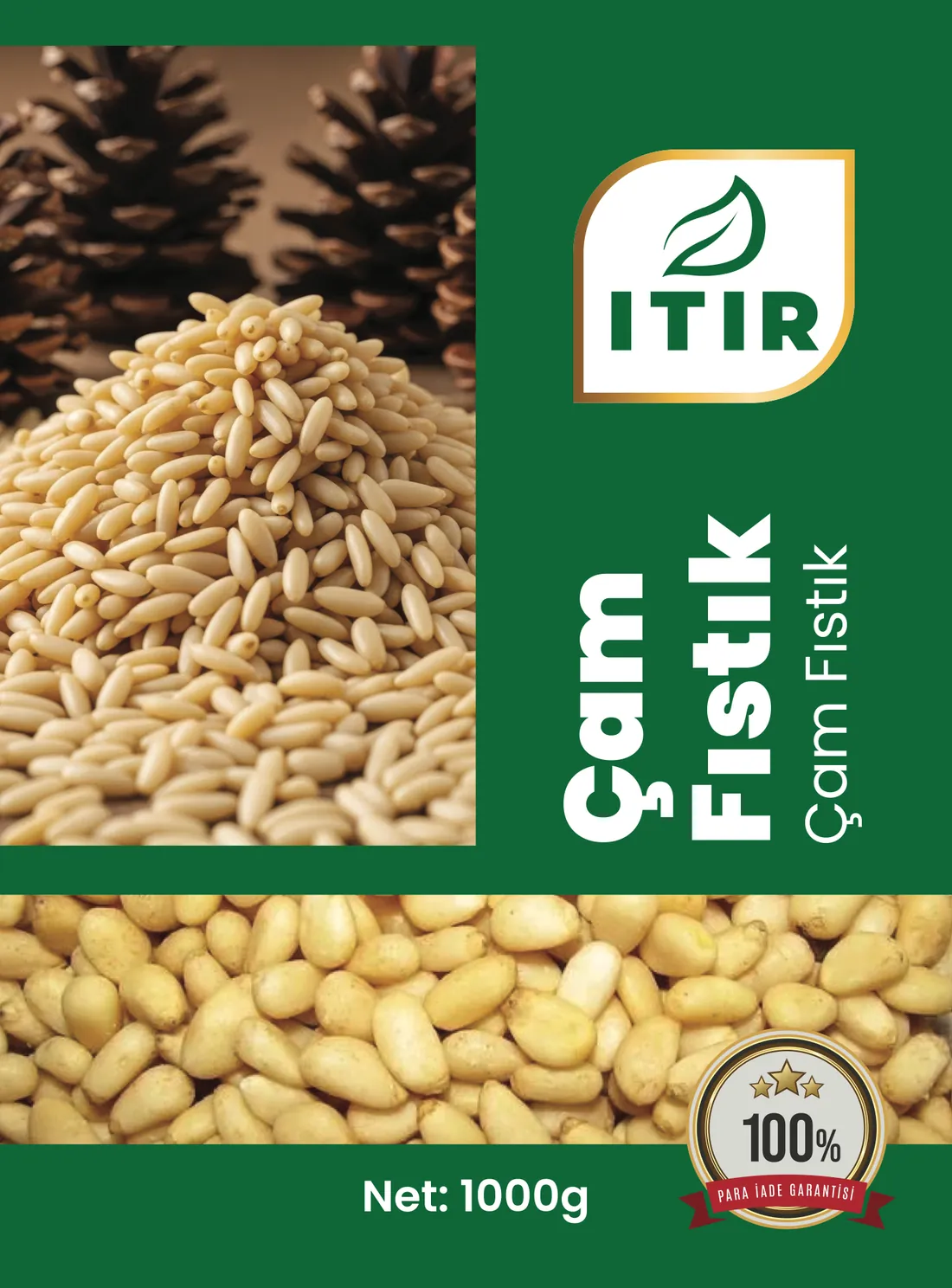 Itır Çam Fıstığı ambalajı – 1000 g