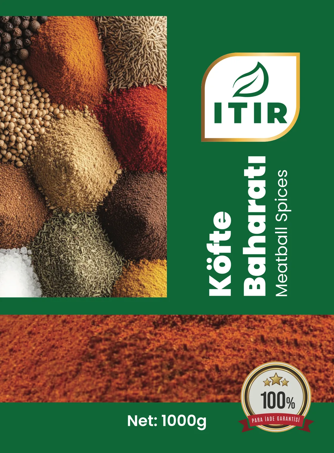 Itır Köfte Baharatı ambalajı – 1000 g