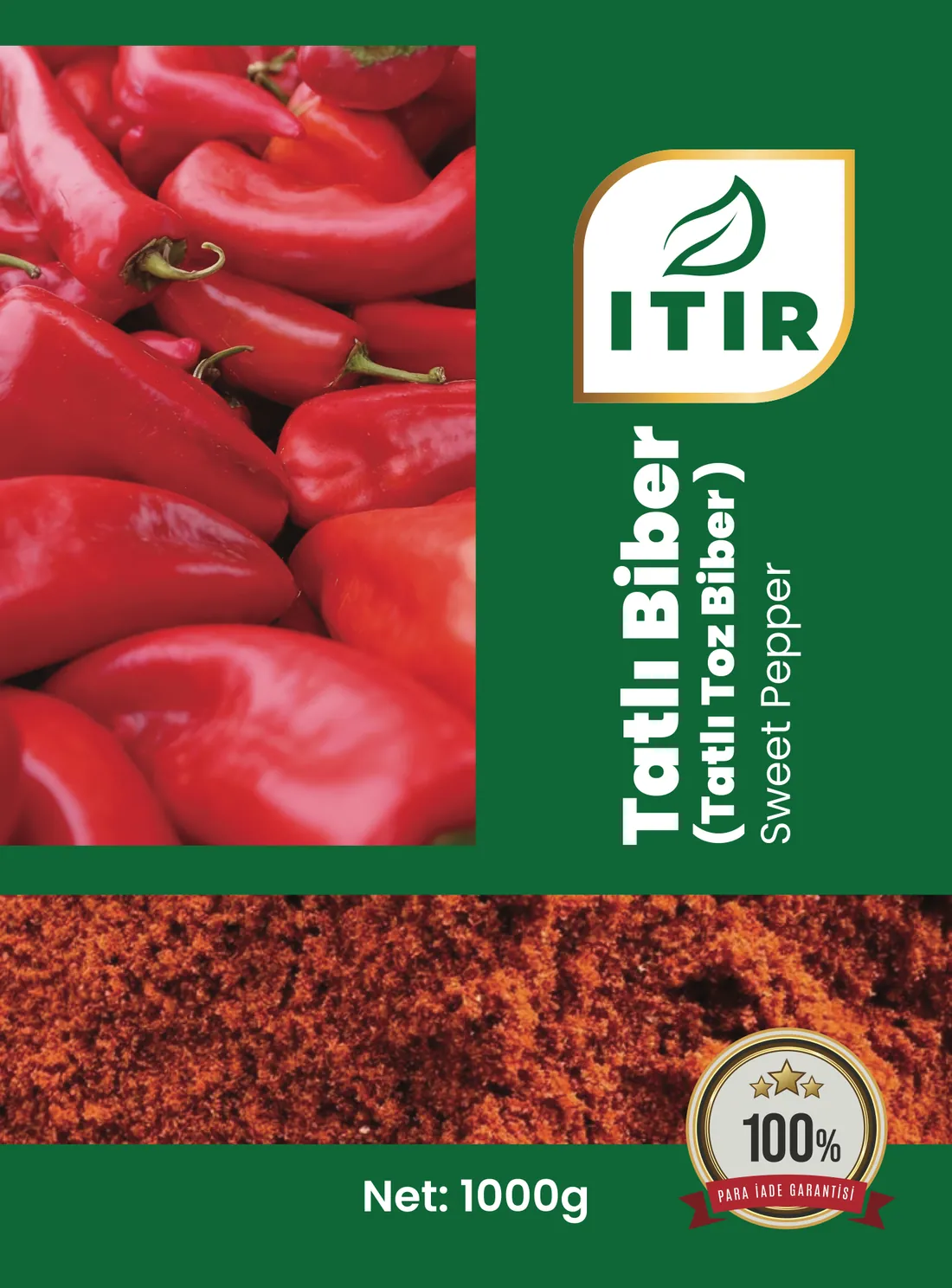 Itır Tatlı Biber ambalajı – 1000 g
