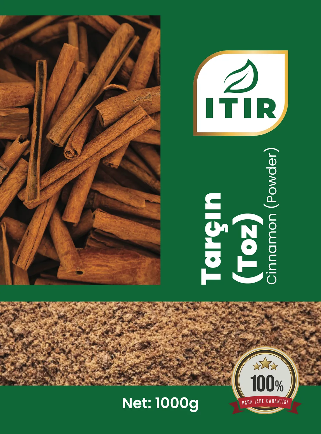 Itır Tarçın (Toz) ambalajı – 1000 g