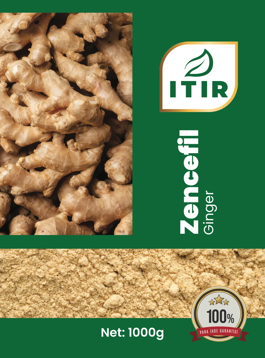 Itır Zencefil ambalajı – 1000 g