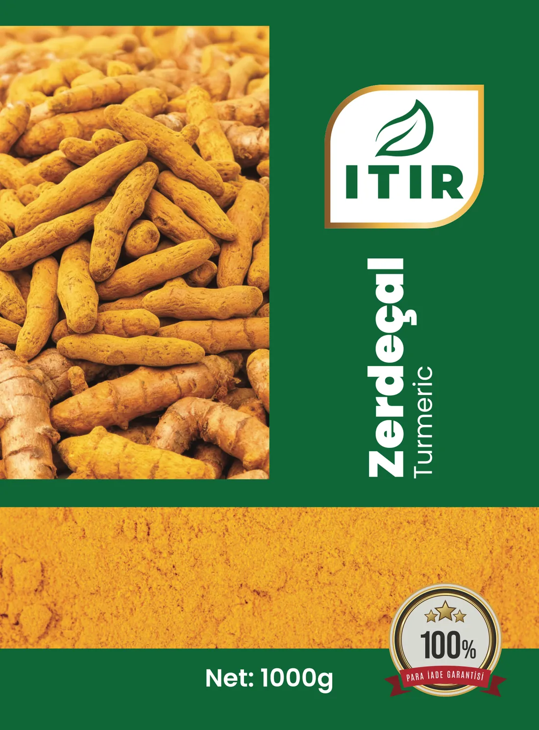 Itır Zerdeçal ambalajı – 1000 g